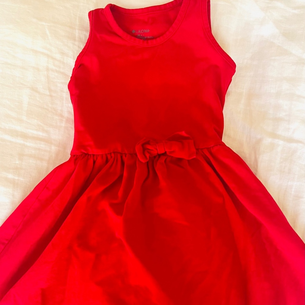 Adorable candy red cotton play dress size 4